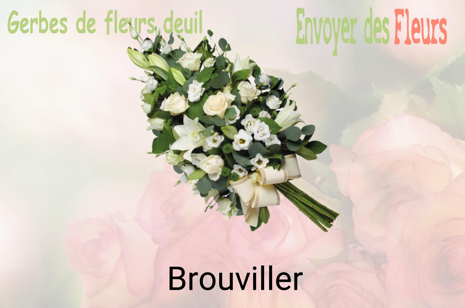 Gerbe de fleurs de deuil livrée à Brouviller